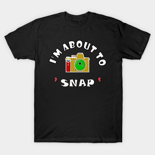 Street Photographer Camera flash T-Shirt by fantastic-designs